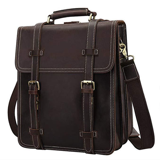 Woosir Vintage Crazy Horse Genuine Leather Backpack - Woosir
