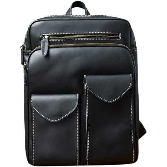 Woosir Vintage Genuine Leather Backpack Fit 14" Laptop - Woosir