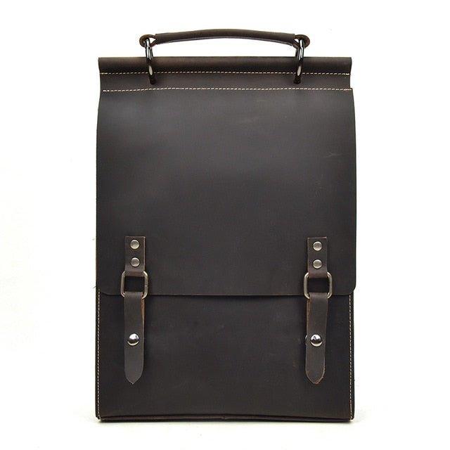 cheap leather backpacks for college Vintage Backpack School Backpack The bag attached a short handle and two DETACHABLE shoulder straps Woosir Vintage Leather College Backpacks