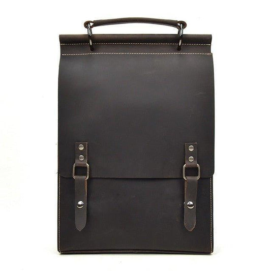 Woosir Vintage Leather College Backpacks Women Men - Woosir