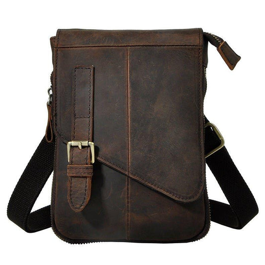 Woosir Vintage Genuine Leather Dual-Use Messenger Shoulder Bag - Woosir