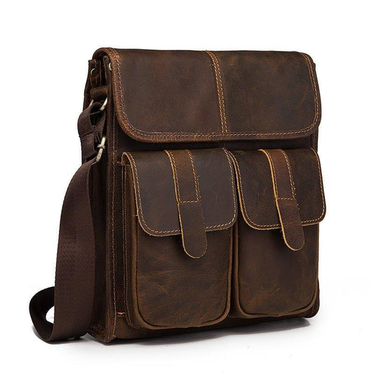 Woosir Vintage Genuine Leather Messenger Shoulder Bag - Woosir