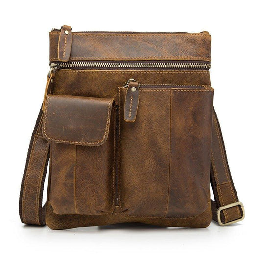 Woosir Vintage Genuine Leather Shoulder Bag for Men - Woosir