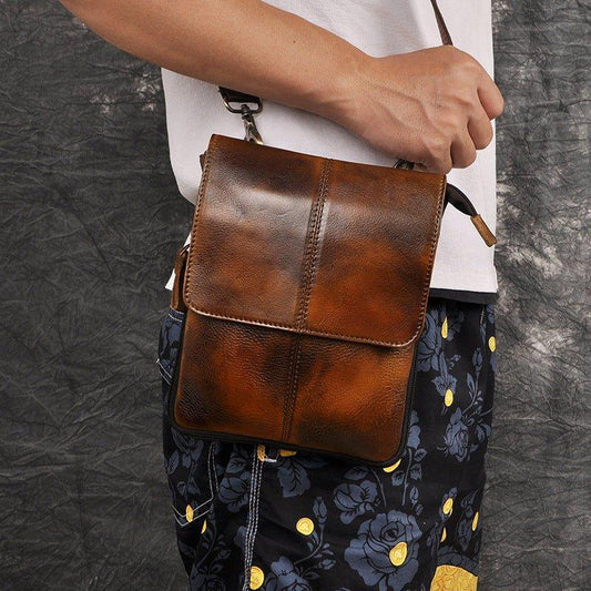 Woosir Vintage Genuine Leather Small Messenger Bag - Woosir