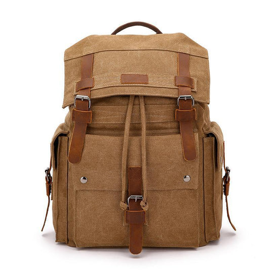 Vintage High Density Thick Canvas Backpack - Woosir