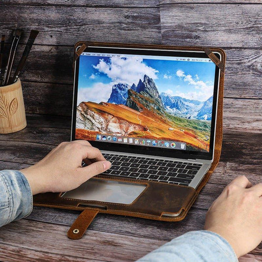 Woosir Vintage Leather Case Laptop for Macbook Pro - Woosir