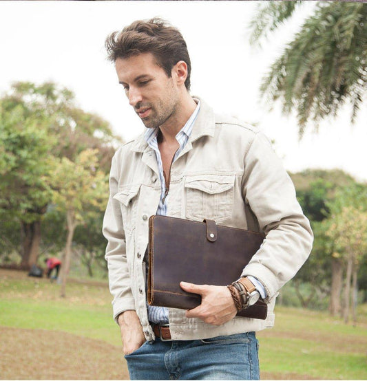 Woosir Vintage Leather Case Laptop for Macbook Pro - Woosir