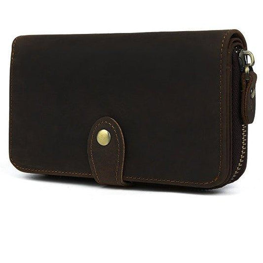 Woosir Vintage Leather Long Wallets for Men - Woosir