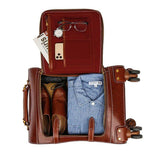 Woosir Vintage Leather Suitcase 20 Inch Travel Luggage - Woosir