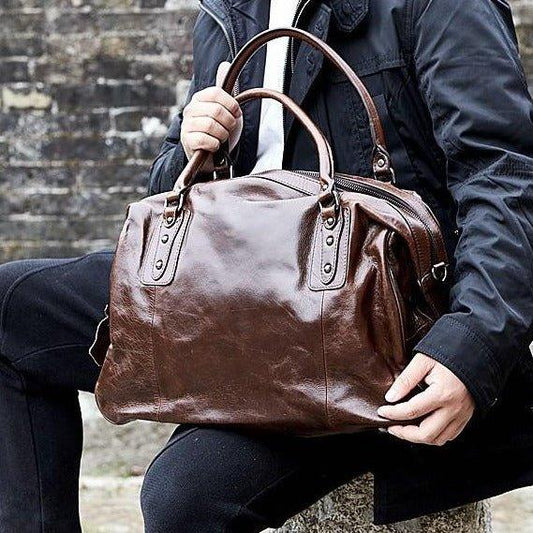 Woosir Vintage Leather Travel Bag Mens/ Womens - Woosir