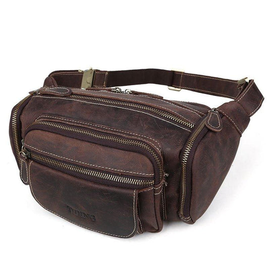 Woosir Vintage Leather Waist Bag for Men - Woosir
