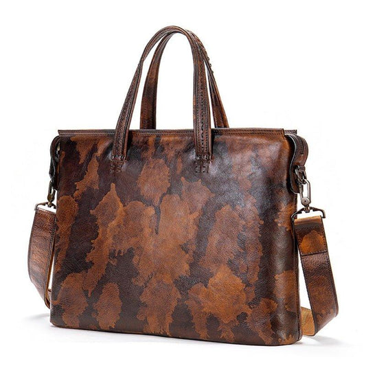 Woosir Vintage Luxury Leather Briefcase for Men - Woosir