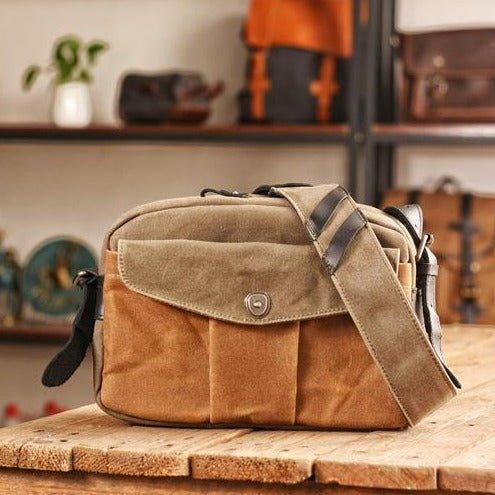 Woosir Vintage Wax Canvas Travel Camera Messenger Bag - Woosir