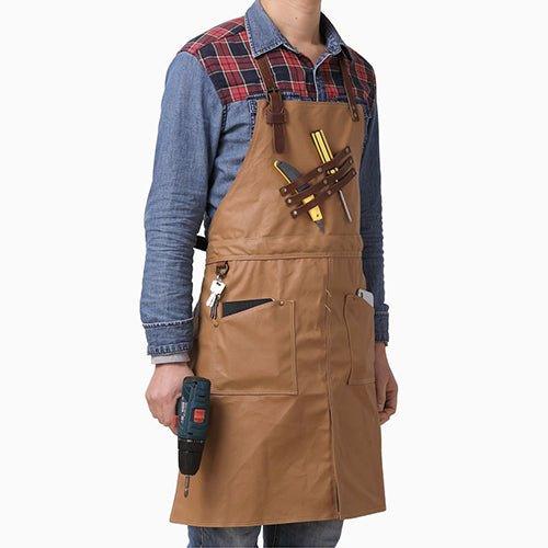 Woosir Waterproof Canvas And Leather Work Apron - Woosir