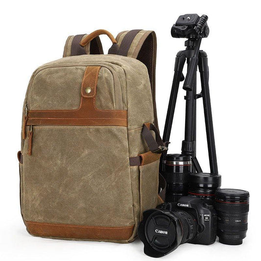Woosir Waterproof Canvas Backpack with Camera Compartment - Woosir