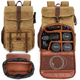 Woosir Waterproof Canvas Photography Men Travel Backpacks - Woosir