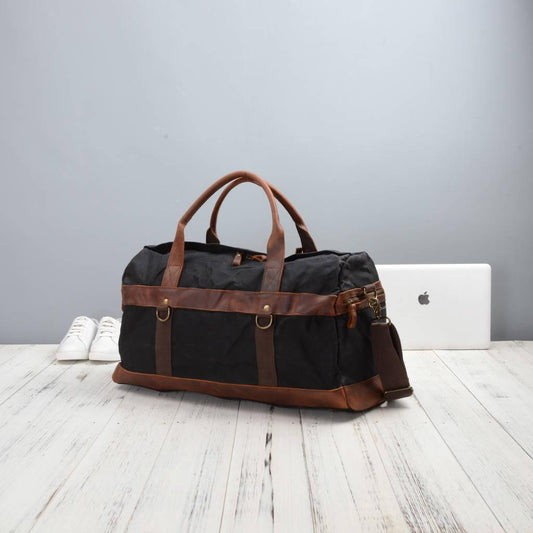 Waxed Canvas Weekender Bag Mens - Woosir