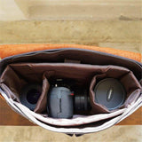 Woosir Waxed Canvas and Leather Waterproof Camera Bag - Woosir