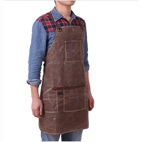Woosir Waxed Canvas And Leather Apron - Woosir