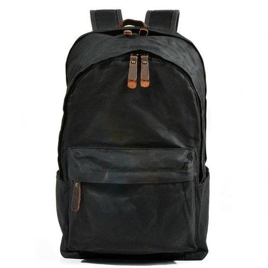 Vintage Waxed Canvas Backpack Mens - Woosir