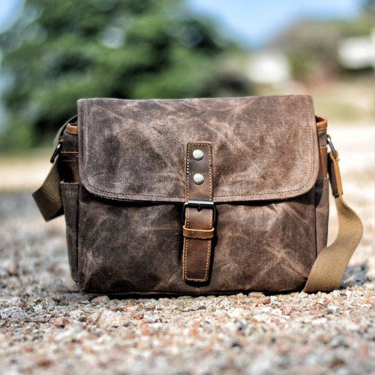 Woosir Waxed Canvas Camera Messenger Bag Men Women - Woosir