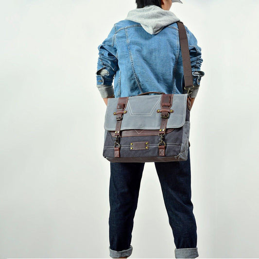 Woosir Waxed Canvas Computer Bags for Men - Woosir