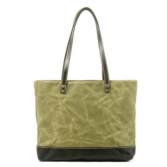 Woosir Waxed Canvas Leather Tote Bags - Woosir