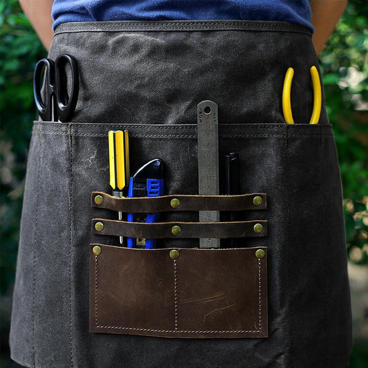 Woosir Waxed Canvas Tool Apron With Pockets - Woosir