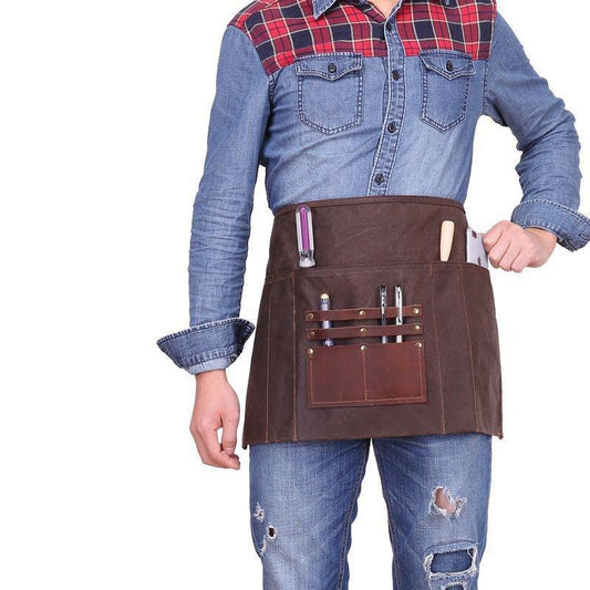Woosir Waxed Canvas Tool Apron With Pockets - Woosir