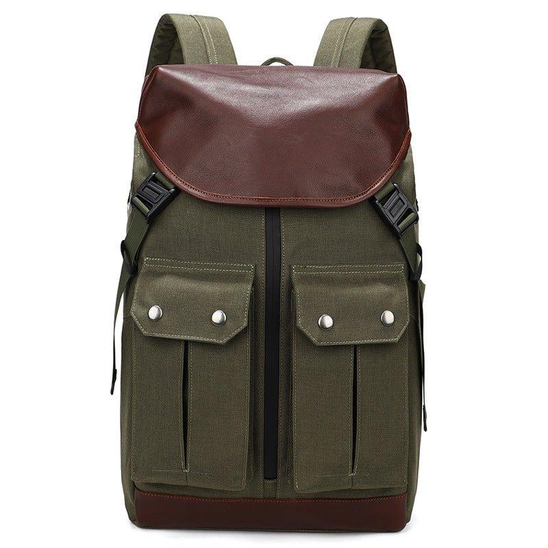 army travel backpack Mens Travel Backpack with Trolley Sleeve, Army Green
