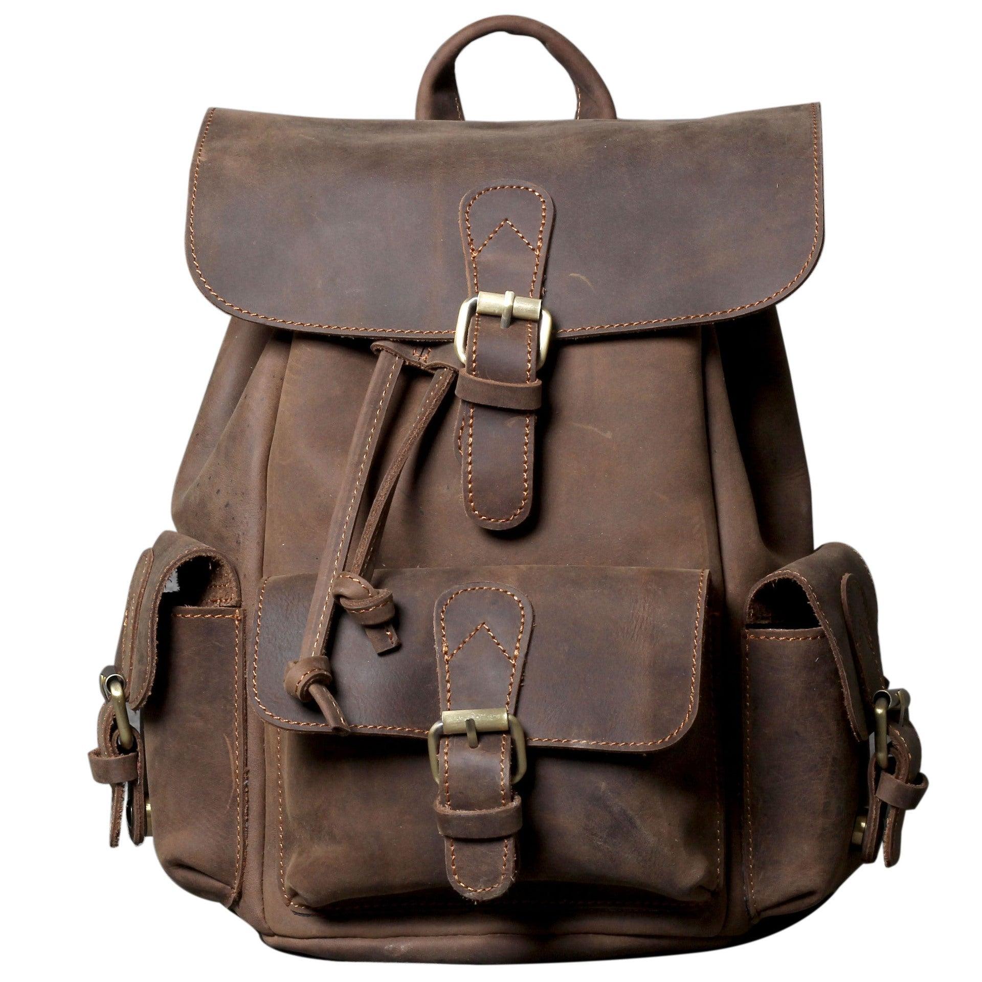 Woosir Women Backpack Leather Brown