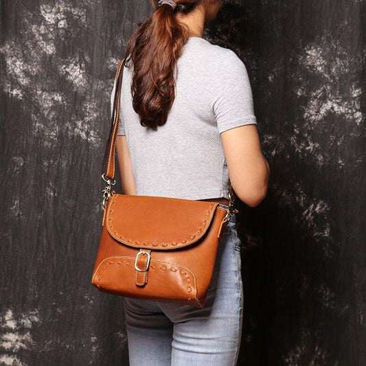 Woosir Women's Crossbody Messenger Bag Leather Handmade - Woosir
