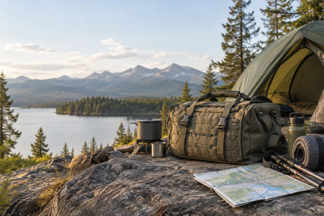 AI-generated a tactical bag for outdoor use editorial cover for How to find a good quality Military Backpacks