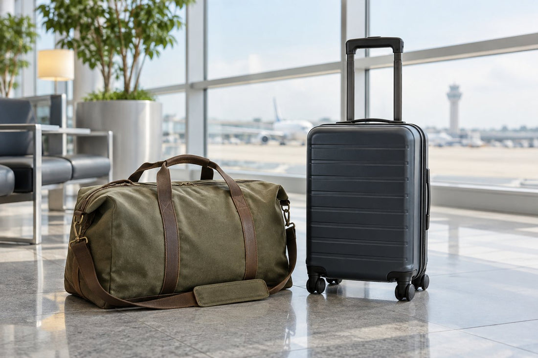 AI-generated a travel duffle versus a carry-on image matching Travel Duffle Bag vs Carry-On: How to Choose the Right One for Your 2026 Trip