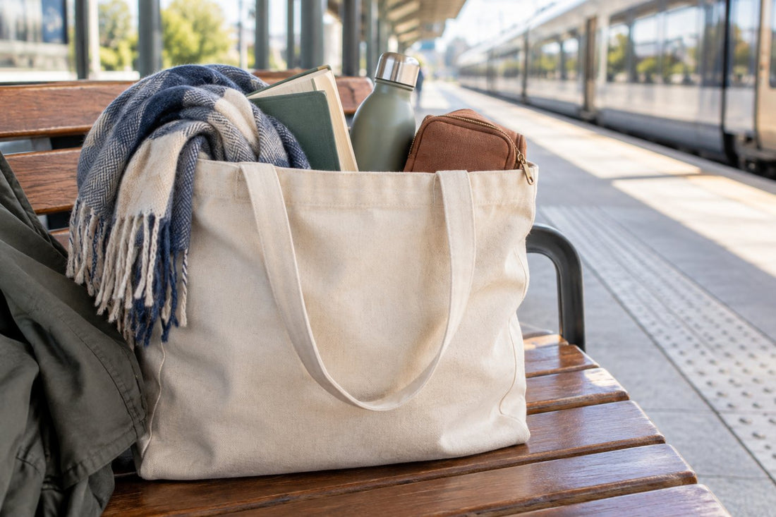 AI-generated canvas tote bags for travel image matching Canvas Tote Bags for Travel: The 2026 Packing & Organization System