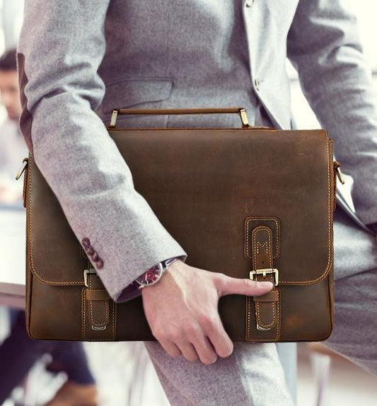 How to Care for Your Men's Leather Laptop Bag - Woosir