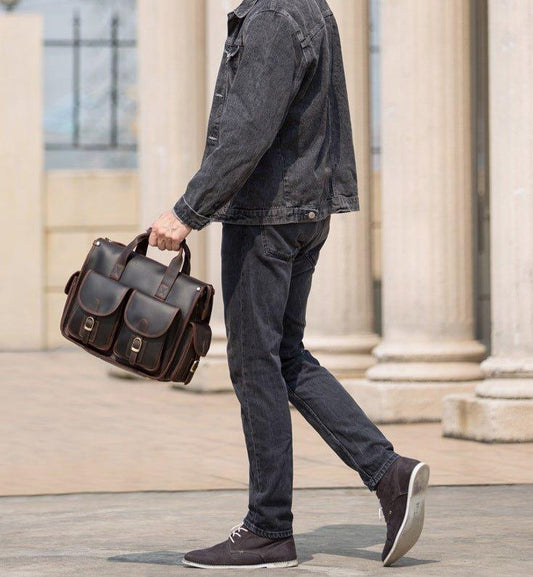 Choosing the Right Size: Men's Leather Laptop Bag Guide - Woosir