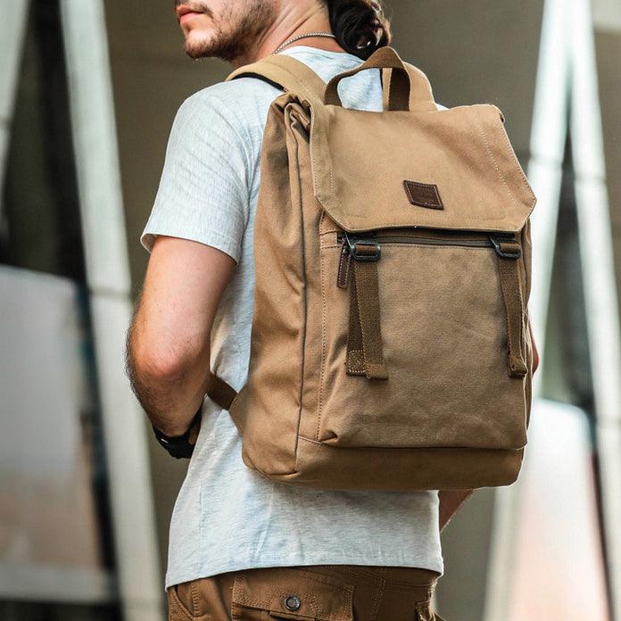 old style canvas back to school backpacks - Woosir