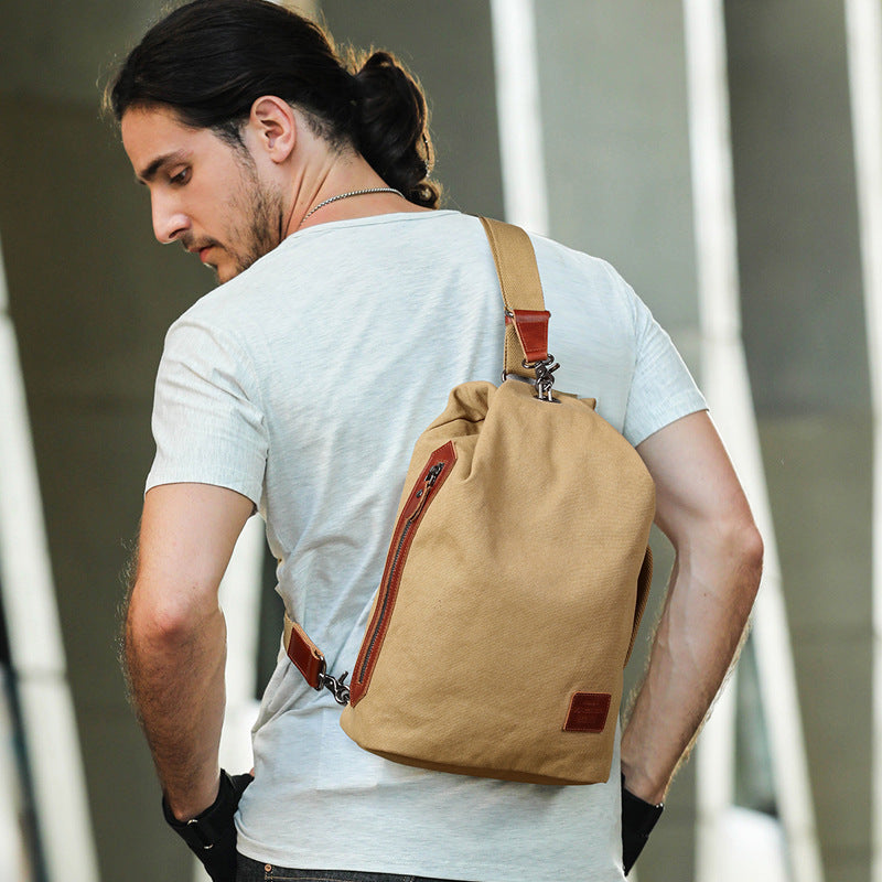 canvas crossbody sling bag for men - woosir