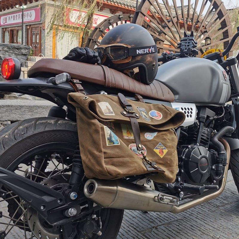 vintage motocycle saddle bags - Woosir