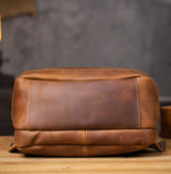 Vintage Genuine Leather Laptop Backpack bottom view