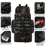 70L/100L Camping Hiking Backpack with Rain Cover