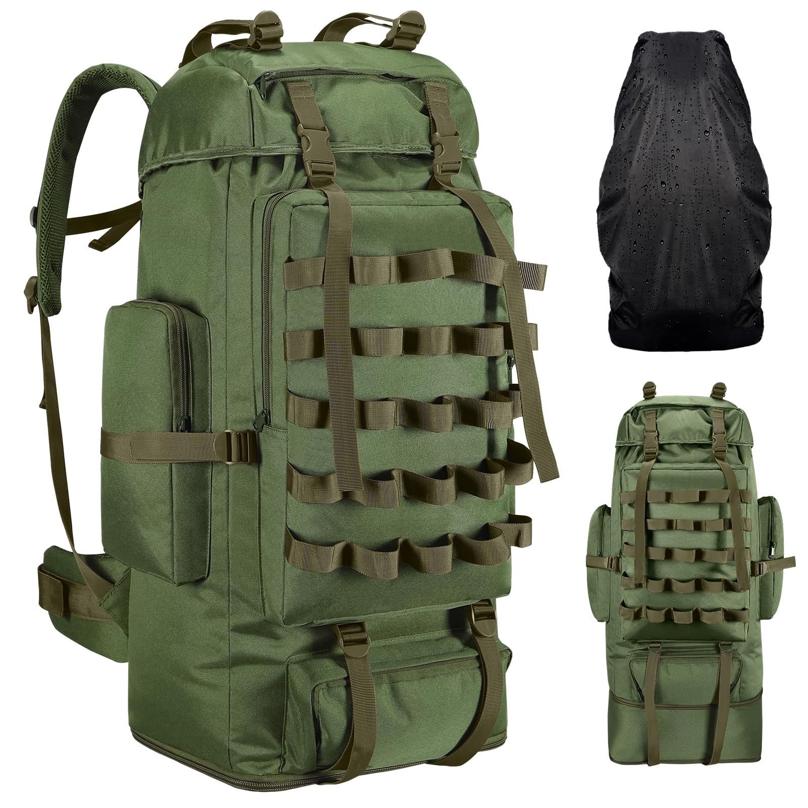 70L/100L Camping Hiking Backpack with Rain Cover