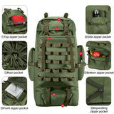 70L/100L Camping Hiking Backpack with Rain Cover