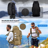 70L/100L Camping Hiking Backpack with Rain Cover