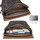 Canvas Backpack Men's 15.6 Computer Bag - Woosir