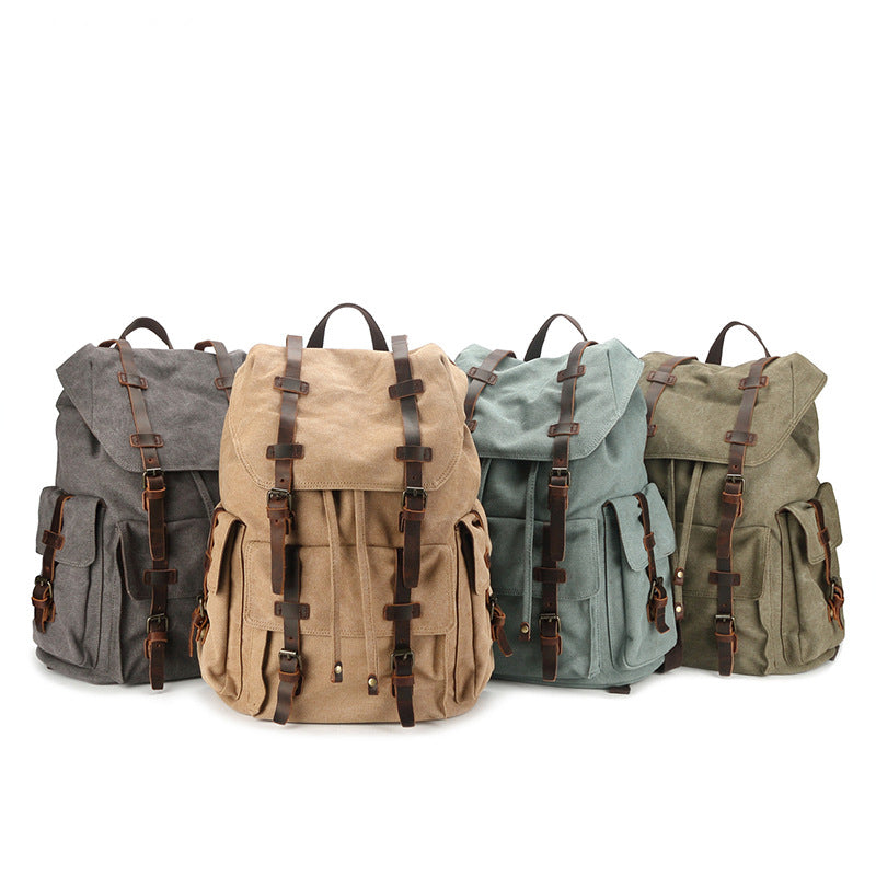 Cotton Canvas Backpack for Outdoor Woosir