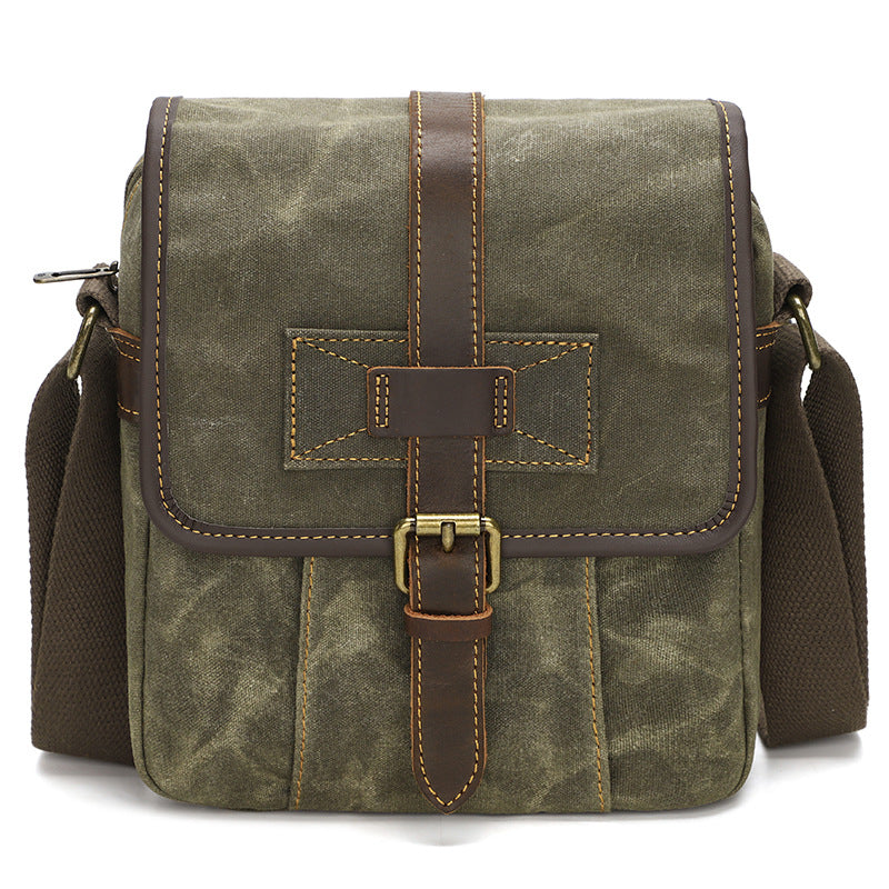 Petit sac messager en toile cirée