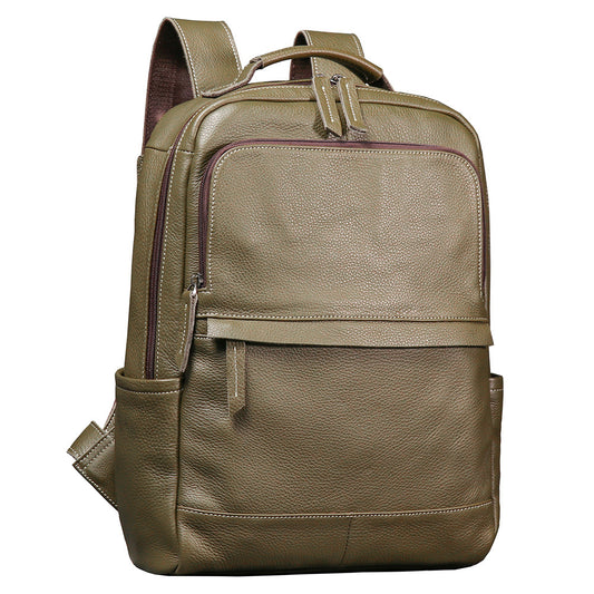 Herren-Lederrucksack mit mehreren Taschen