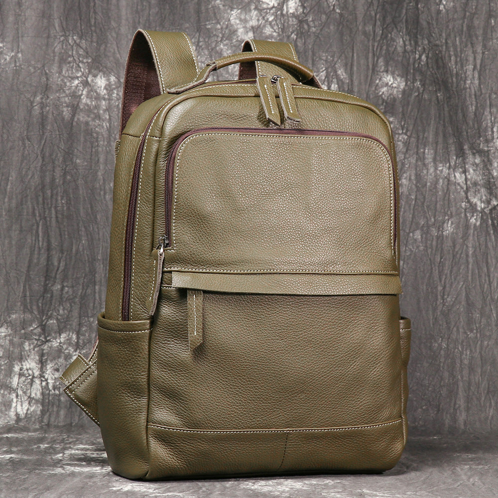 Genuine Leather Backpack for 15-inch Laptop